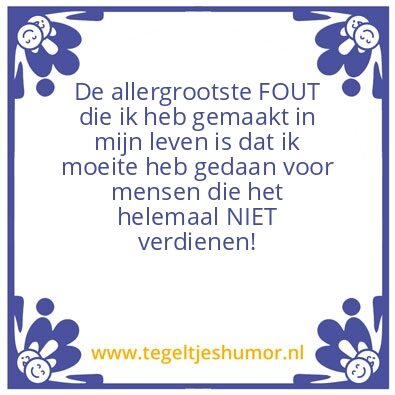 Tegeltje: Fout