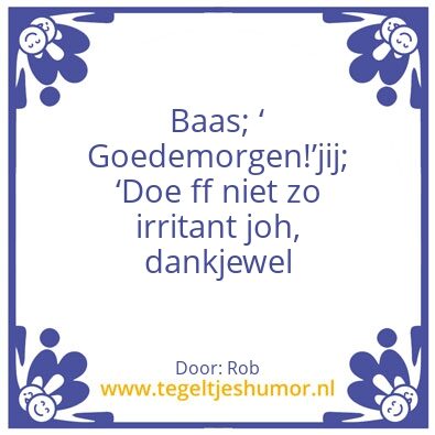 Tegeltje: Rob