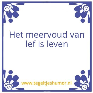 Tegeltje: Mv