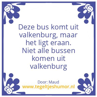 Tegeltje: Bussen