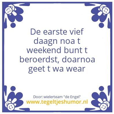 Tegeltje: jan