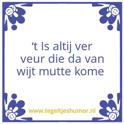 Tegeltje: Ver