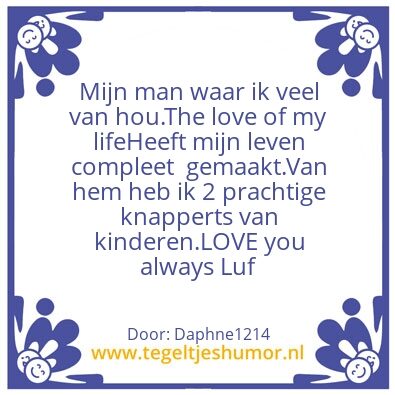 Tegeltje: Man