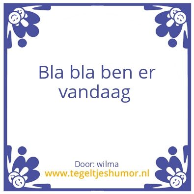 Tegeltje: wilma