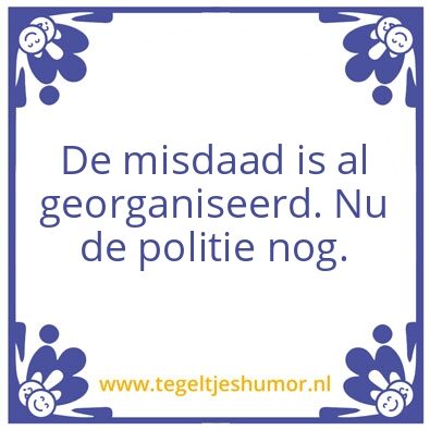 Tegeltje: Misdaad