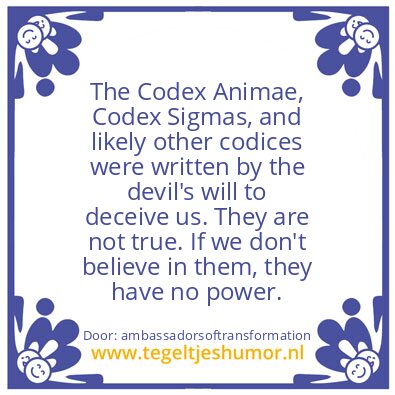 Tegeltje: Codex Animae, Codex Sigma