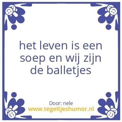 Tegeltje: soep