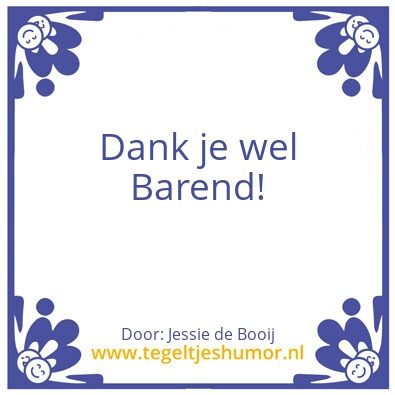 Tegeltje: Barend