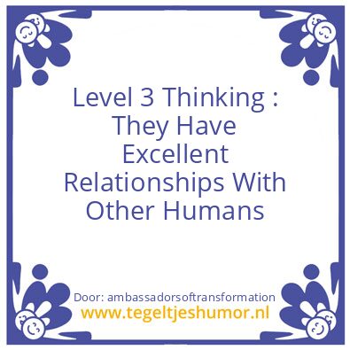 Tegeltje: Level 3 Thinking