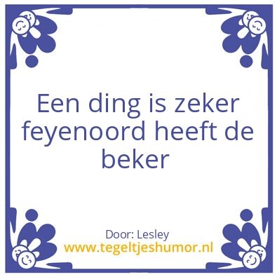 Tegeltje: Feyenoord