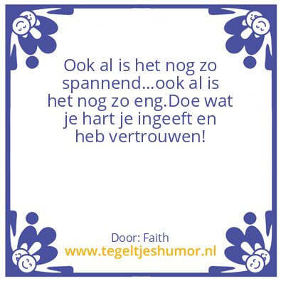 Tegeltje: Spannend