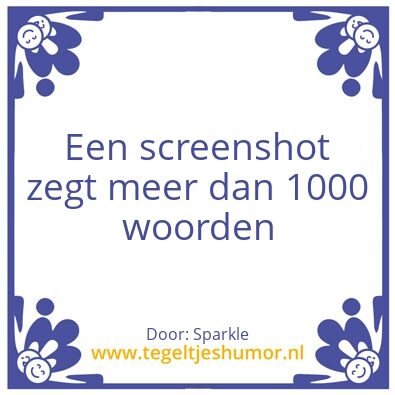 Tegeltje: Screenshot