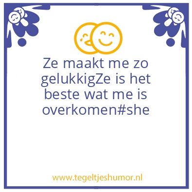 Tegeltje: #She