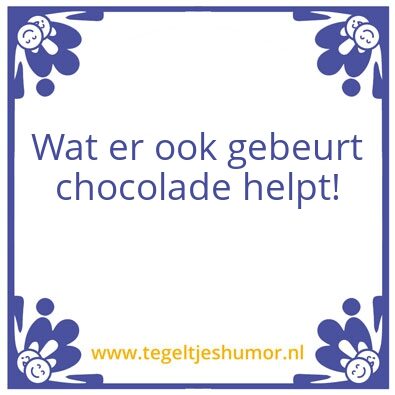Tegeltje: Chocolade