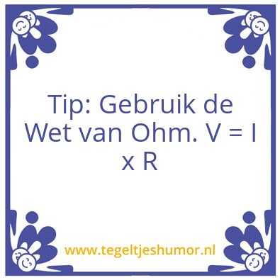 Tegeltje: Tip