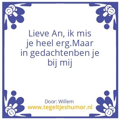 Tegeltje: Anneke