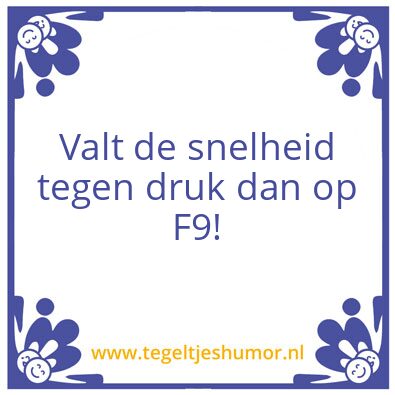 Tegeltje: F9