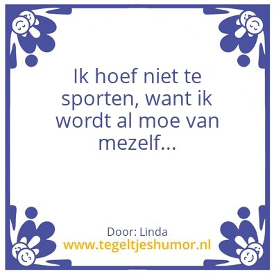 Tegeltje: Moe
