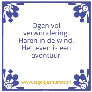 Tegeltje: Verwondering