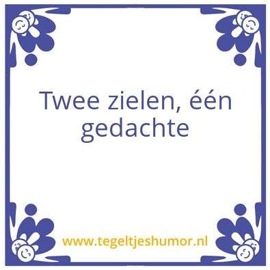 Tegeltje: Twee