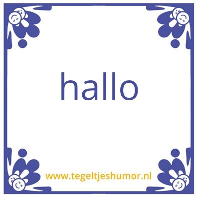 Tegeltje: test