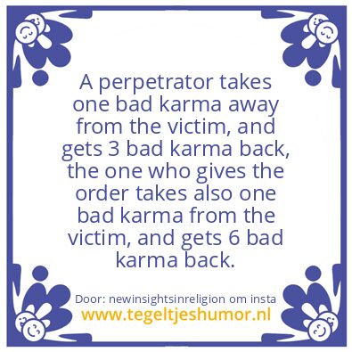 Tegeltje: Karma..