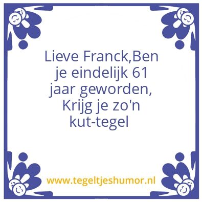 Tegeltje: Franck