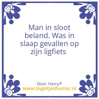 Tegeltje: Ligfiets
