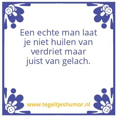 Tegeltje: man
