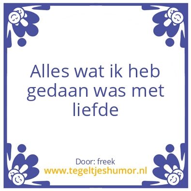 Tegeltje: liefde