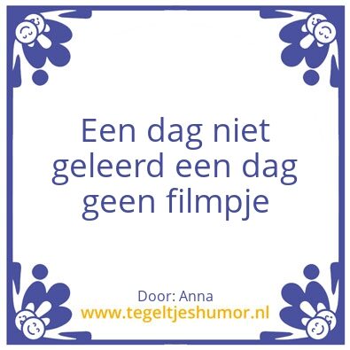 Tegeltje: School