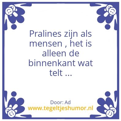 Tegeltje: Chocolade