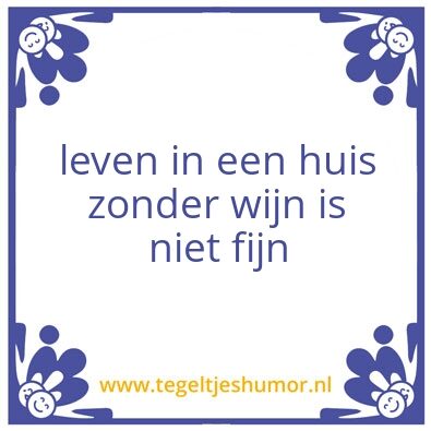 Tegeltje: wijn