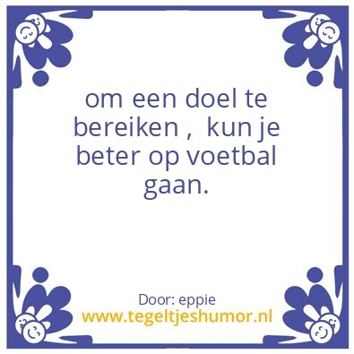 Tegeltje: doel