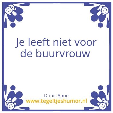 Tegeltje: A