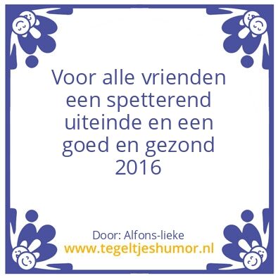 Tegeltje: 2016