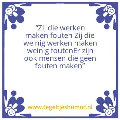 Tegeltje: Werken