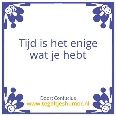 Tegeltje: Tijd