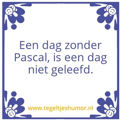 Tegeltje: Pepijn