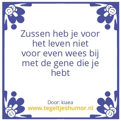 Tegeltje: zus