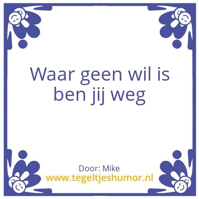 Tegeltje: Wil