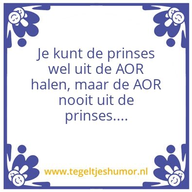Tegeltje: aor