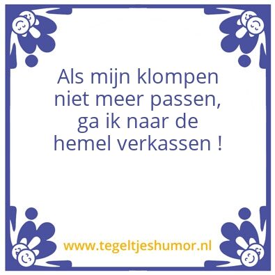 Tegeltje: klomp