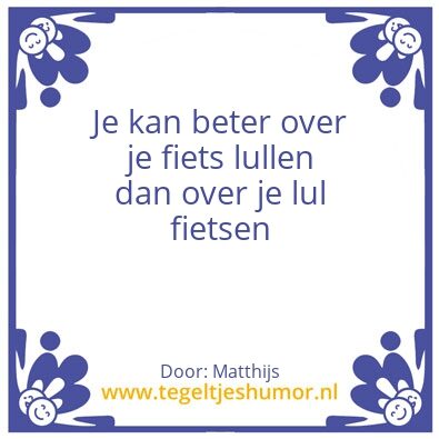 Tegeltje: Fiets