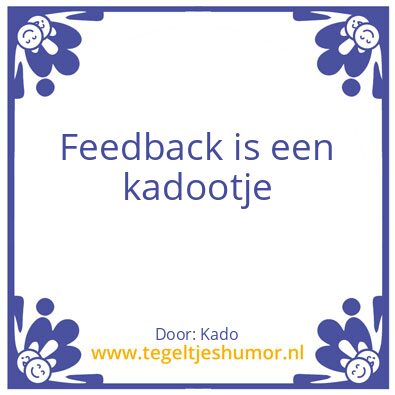 Tegeltje: Kado