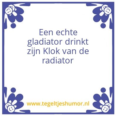 Tegeltje: klok