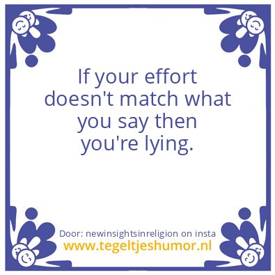 Tegeltje: effort