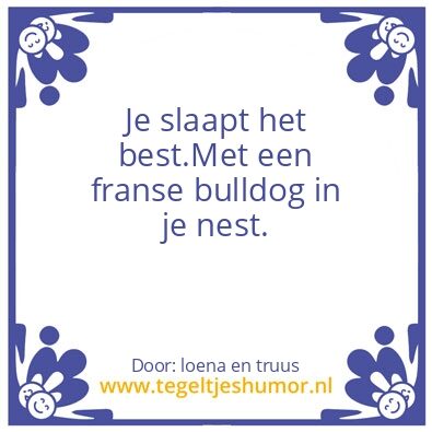 Tegeltje: bedtijd