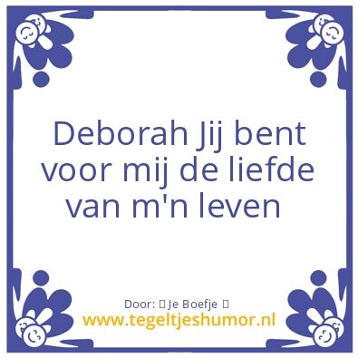 Tegeltje: Deborah