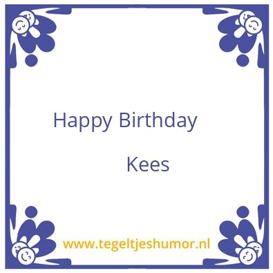 Tegeltje: Kees